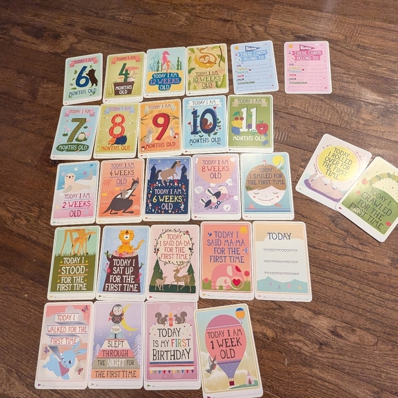 Milestone Baby Cards Comprehensive Set Includes cards covering major milestones - Picture 7 of 11